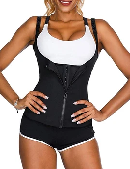 

Sweat Waist Trainer Girdle Workout Sauna Tank Top Vest For Women Weight Loss Exercise, Double Tummy Slimmer