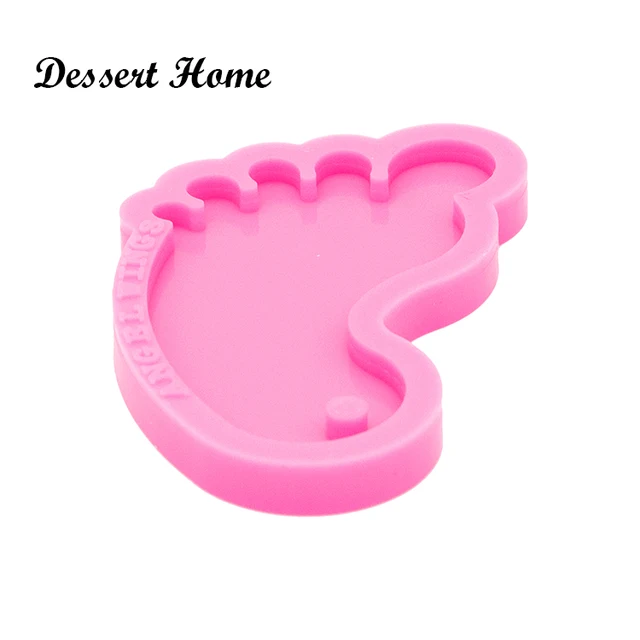 Dy0461 Fényes Gyanta Baba Láb Penész, Szilikon Penész Epoxi Gyantához, Kulcstartó Formák Barkácsolás Ékszerkészítés - Image 2