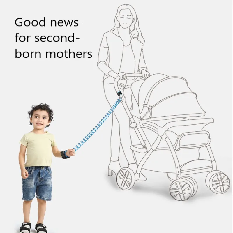 Модный 1,5 м браслет Harnais De saucurite ranglable Enfants Laisse Anti-perte Poignet lien Traction Corde bece Marcheur