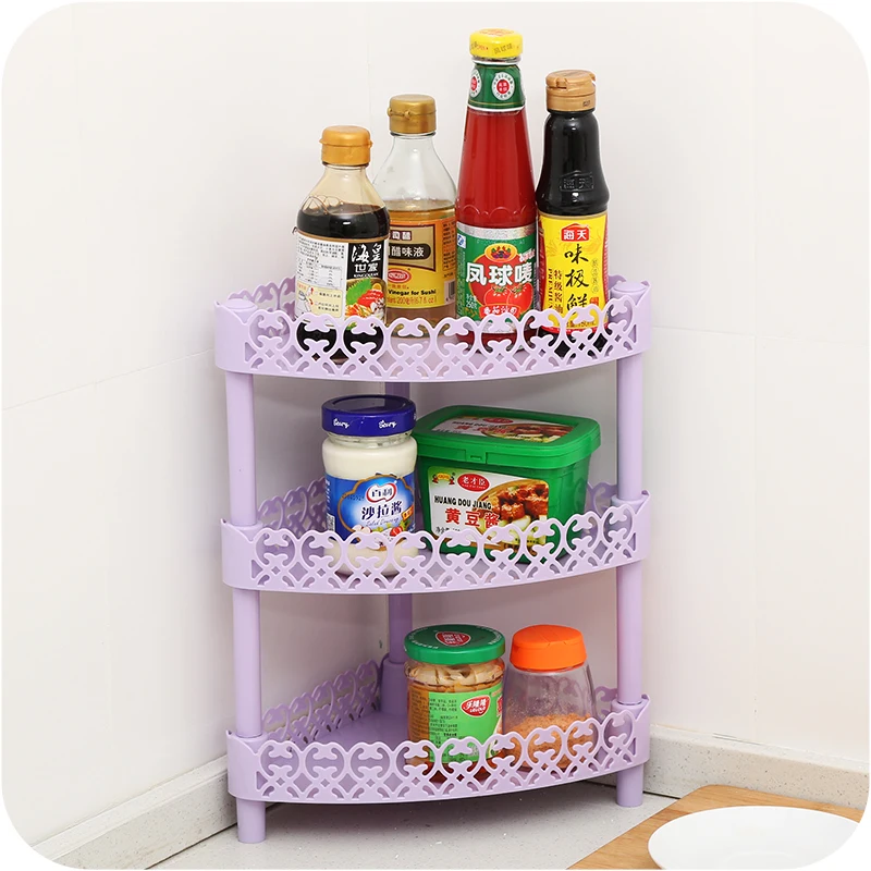 DIY 3 слойная пластиковая стойка для хранения стола настенная угловая полка