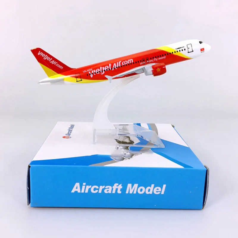 16 см 1:400 Airbus A320-200 модель Vietjetair вьетнамская авиакомпания с базовым сплавом модель самолета коллекционный дисплей