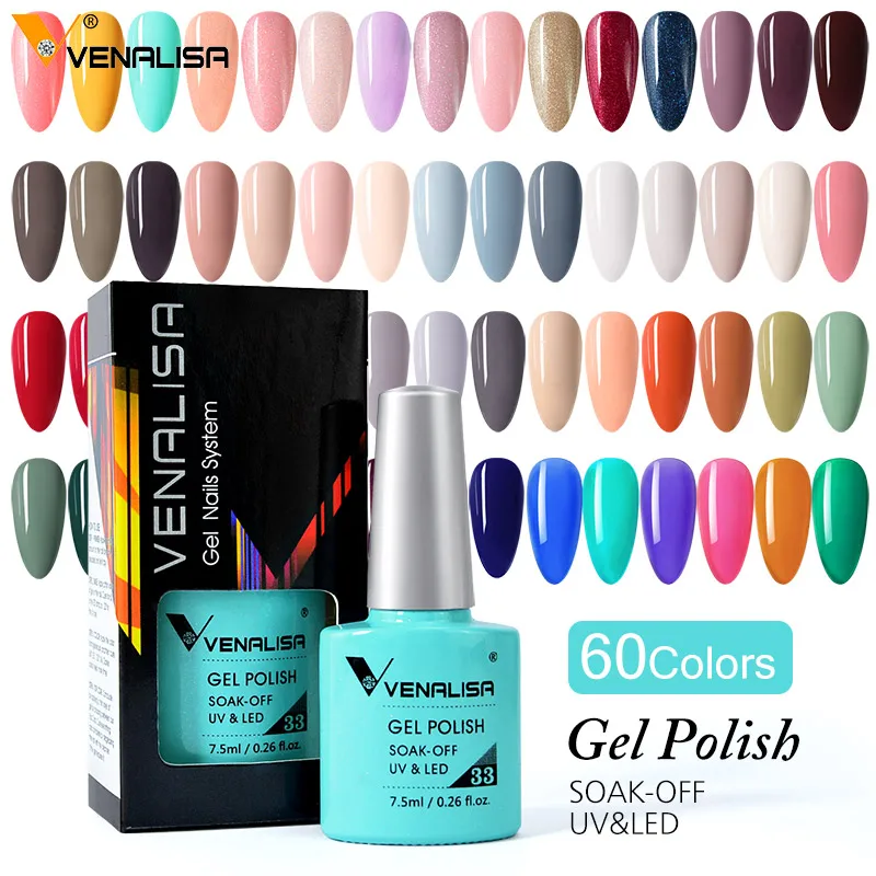 Venalisa Tempered No Wipe Top Coat Base Gel Top Coat Matte Top Nail Gel 7.5ML All Nails Base&Top Gel neon color nail polish gel images - 6