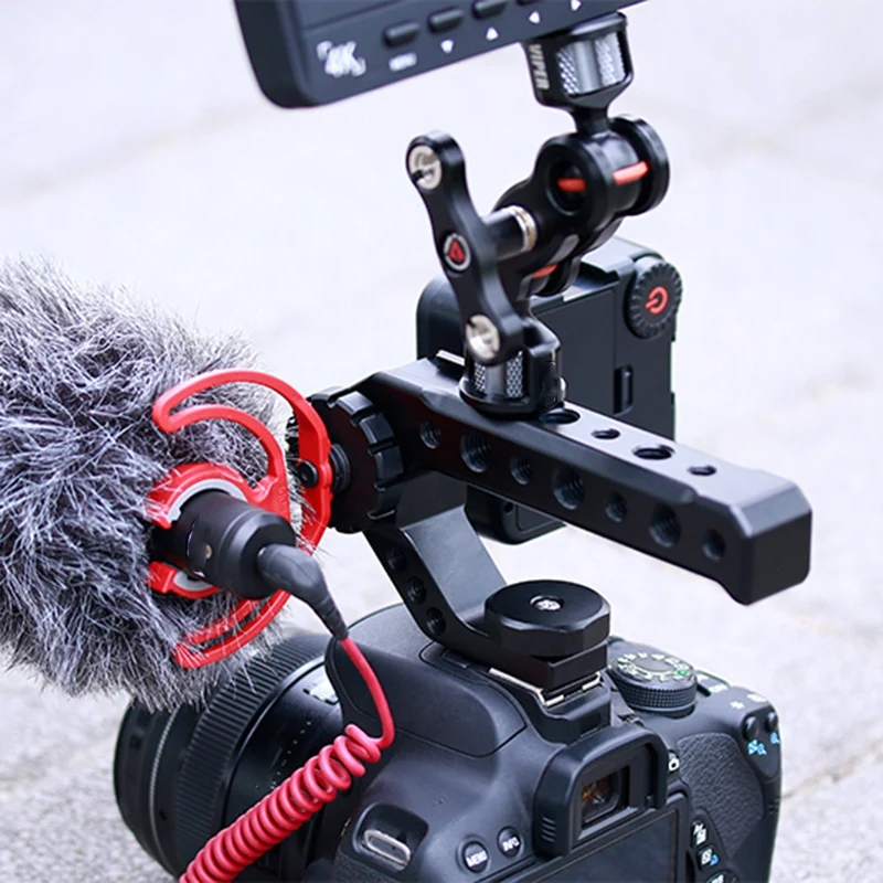 MOOL R005 Dslr камера с верхней ручкой металлический адаптер для холодного башмака универсальная рукоятка для sony Nikon Canon с винтом 1/4 3/8