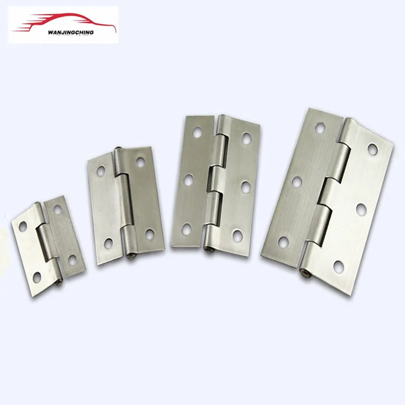 2-10Pcs 1/1.5/2/2.5 Inch Stainless Steel Hinged Door Drawer Connector 4/6 Hole Removable Furniture Bookcase Window Cabinet Hinge stainless steel hinges door hinges