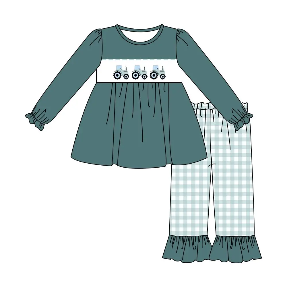 Модный костюм из 2 предметов для маленьких девочек однотонное платье с длинным