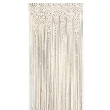 

Boho Living Room Window Curtain Cotton Handmade Woven Tapestry Wall Decor Door Divider Drape For Apartment Home 90x180cm