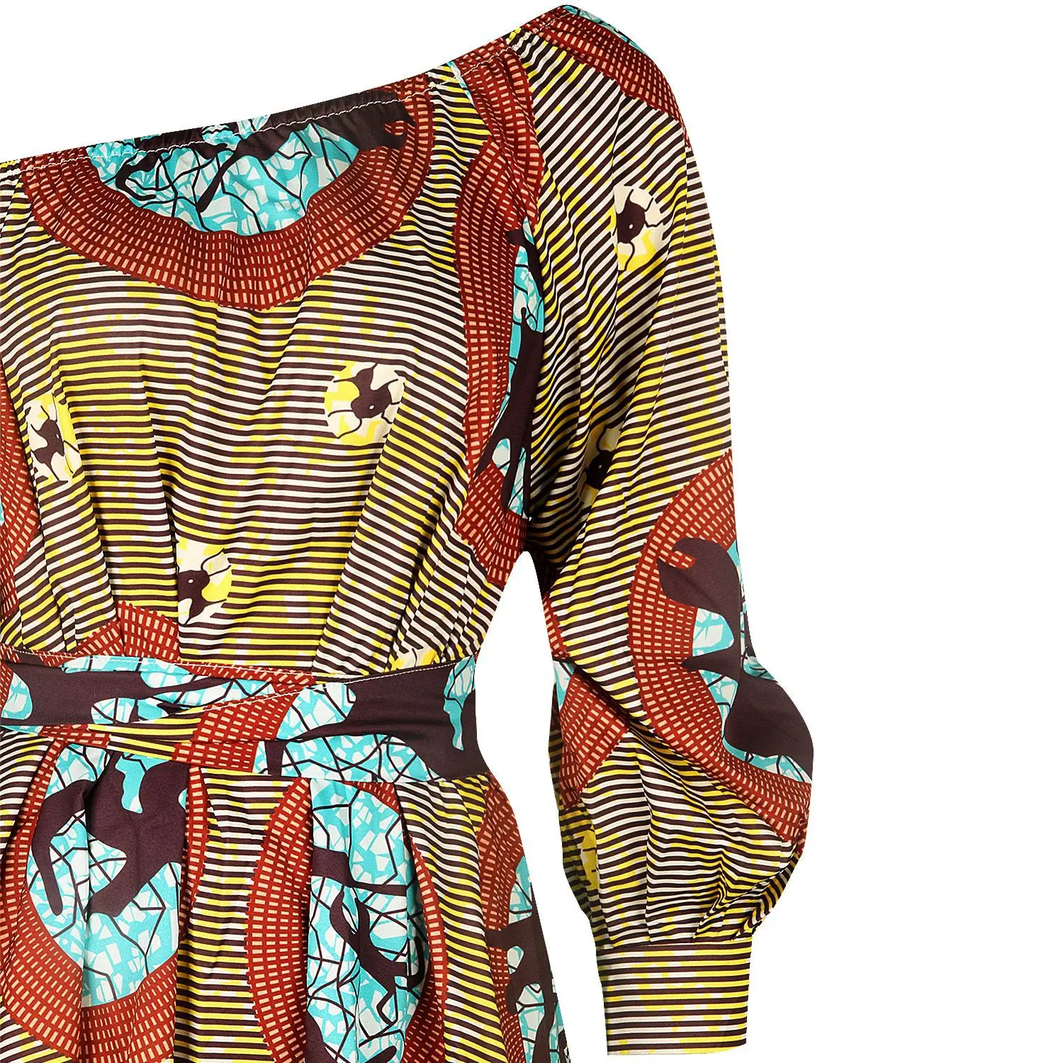 Mini robe africaine dénudée Dashiki Ankara 80