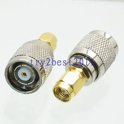 

DHL/EMS 50 Sets 1pce Adapter connector RP-TNC jack pin to SMA plug pin RF COAXIAL straight -C1