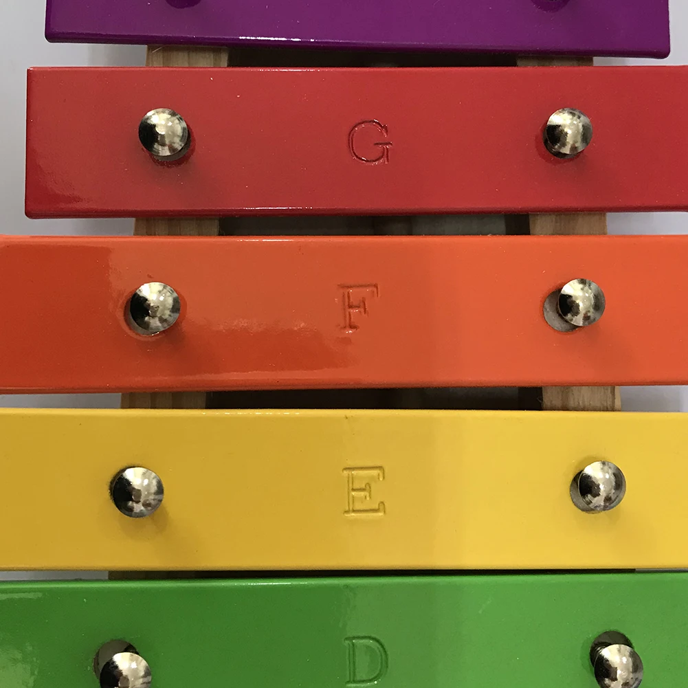 8Key Деревянный алюминиевый Glockenspiel ксилофон дети музыка ударные инструменты