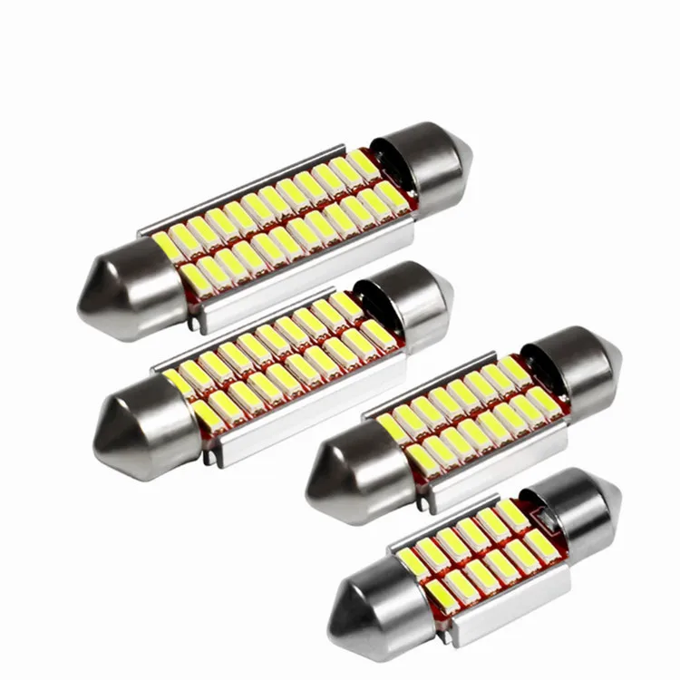 Canbus C5W C10W гирлянда 31 мм 36 мм/39 мм/41 мм 4014 лампы 12/16/20/24SMD светодиодный интерьер автомобильного салона свет фонарь освещения номерного знака 12V