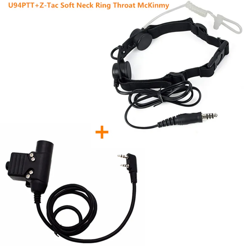 Interphone гарнитура U94PTT+ Z-Tac мягкий воротник горло Mackinmie J Стандартный Большой набор штекеров для радио baofeng UV5R UV82 UVF8