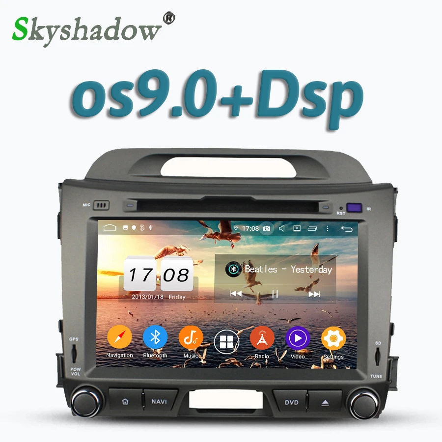 TDA7851 Android 8 0 Восьмиядерный 4 Гб ОЗУ Bluetooth 5 Wifi 4G GPS Glonass карта Автомобильный DVD плеер RDS
