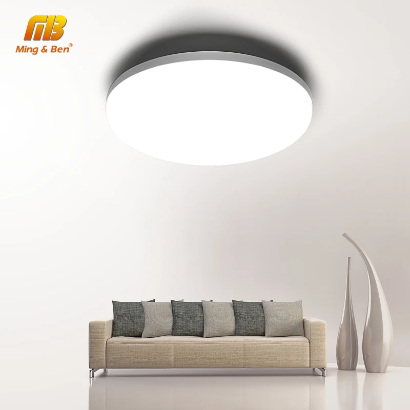 Ultra Thin LED Ceiling Lamp 48W 36W 24W 18W 9W 6W Modern Panel Light in Living Room Bedroom Natural Light Surface Mount Fixture images - 6
