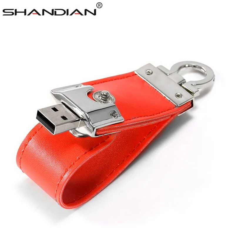 Брелок для ключей SHANDIAN металлический кожаный брелок usb флеш накопитель 64 ГБ 32 16 4