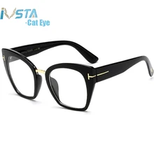 IVSTA Tom TF97356 оправа для очков в стиле кошачьи глаза женские компьютерные оправа с линзами при миопии большие трендовые рецепт бренд Nerd