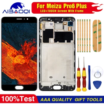 

AiBaoQi For 5.7'' Meizu Pro 6 Plus LCD&Touch screen Digitizer assembly for meizu pro 6 plus M686g lcd screen replacment