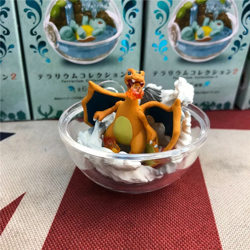 Экшн фигурки TAKARA TOMY из аниме Charizard Psyduck Сквиртл Articuno together Pi Cubone прозрачный мяч