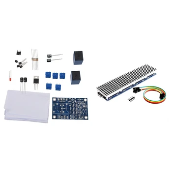 

HOT 1Pcs Double Relay Power Amplifier Board Speaker Boot Delay & 1X Max7219 4 in 1 Display Microcontroller 5P Line Module