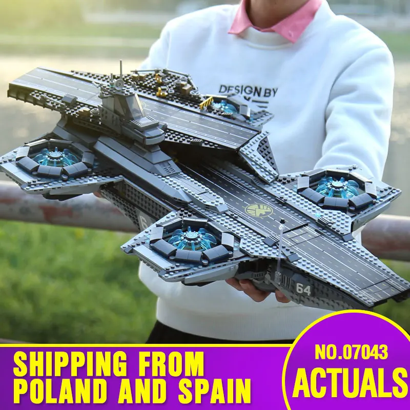 Kits de Construção Compatíveis com 76042 Lepining Herói Filme Brinquedos Shield Helicoarrier Modelo Blocos Tijolos Novas Crianças Dhl 07043