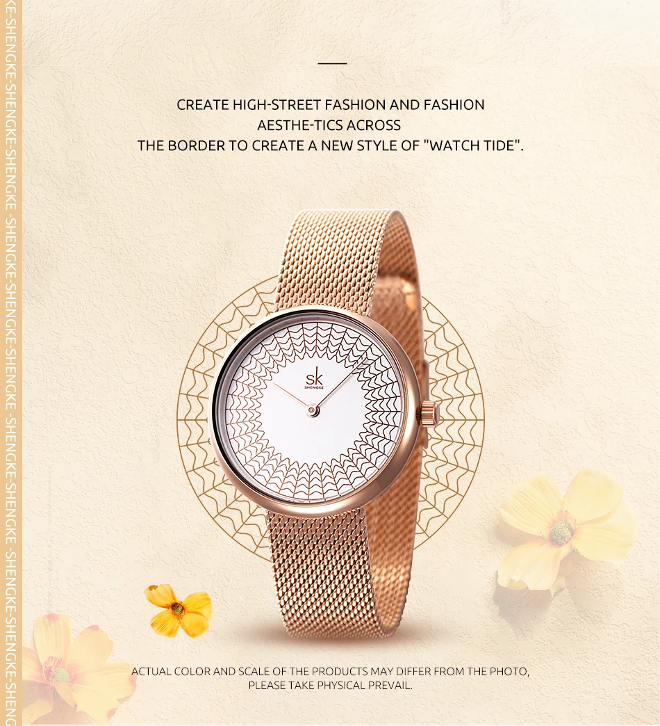 Новые женские часы-браслет Shengke, лучший бренд, роскошные серебряные часы для женщин, нержавеющая сталь, модные водонепроницаемые кварцевые женские часы
