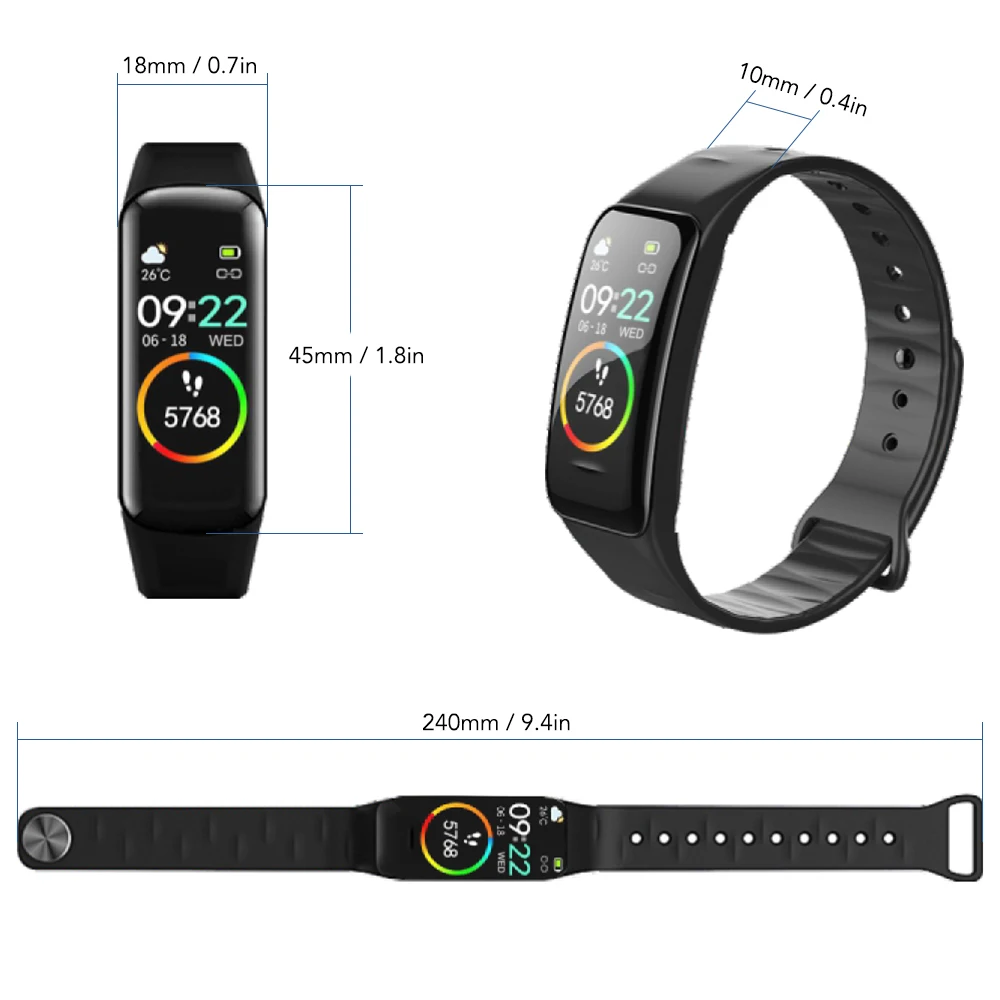 IP67 умный Браслет фитнес-трекер SmartBand пульсометр кровяное давление кислород измерение сна и калорий мониторинг