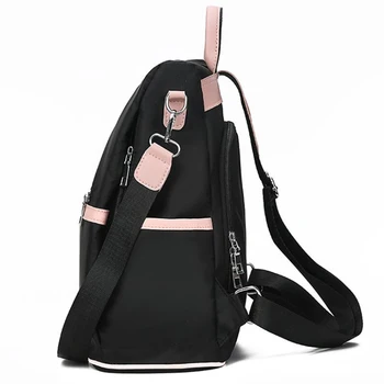

2019 Casual Oxford Backpack Women Black Waterproof Nylon School Bags for Teenage Girls High Quality Fashion Travel Tote Packbag