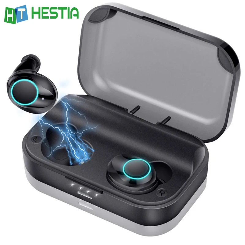 Беспроводные наушники Bluetooth стерео 3500 мА/ч зарядная коробка спортивные