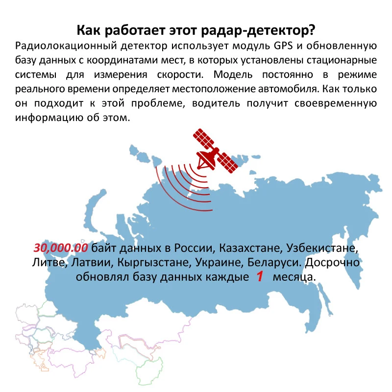 Автомобильный антирадар Ruccess 3 в 1 радар видеорегистратор FHD 1296P GPS детектор с
