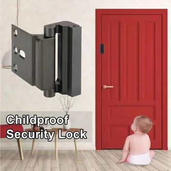 

Aluminium Alloy U Door Reinforcement Lock 3"Defender Security Door Lock Home Child Proof Door Stopper Security Door Lock HX1118