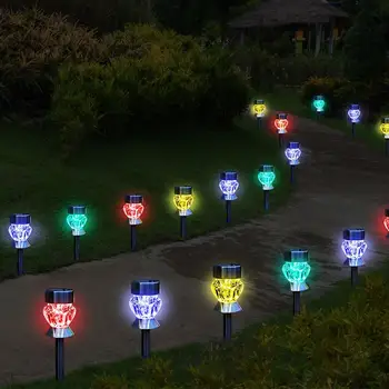 

Disk Lights Ground Lamp 4 Pcs Colorful Color Security Path Way Street Light-Controlled IP65 Waterproof Durable Eco-Friendly