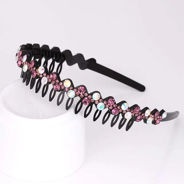 Fashion Pearl Non-Slip Rhinestone Hairbands Elastic Flower Women Hair Hoop Bands Headband Bezel Girls Hair Accessories Headdress type 7