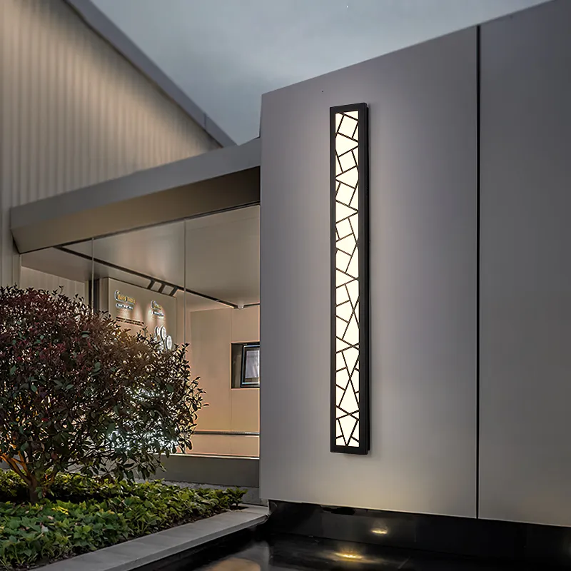 Art Work Framed Outdoor Linear LED Wall Lights Exterior Wall Lamps Outdoor Landscape Lightings