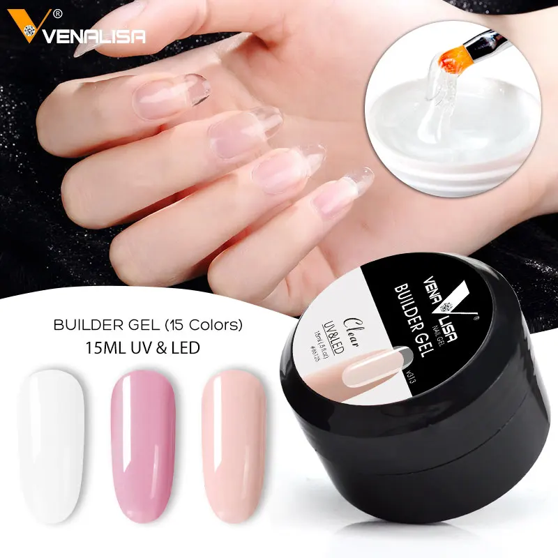 Гель для наращивания ногтей CANNI гелевая упаковка Venalisa 15 мл 12 цветов|cover gel|gel cannicanni