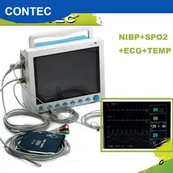 Акция! CMS8000 ICU Монитор пациента nibp, SPO2, PR, ЭКГ, Resp, темп, 3y гарантии, СЕ, FDA