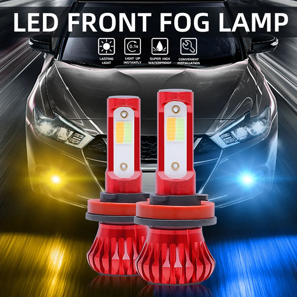 

AOSHIKE LED Car Fog Light Bulbs H1 H3 H7 H11 9005 9006 80W 4000LM 3000K Yellow 8000K Ice Blue 12V 24V Fog Lights COB Fog Lamps