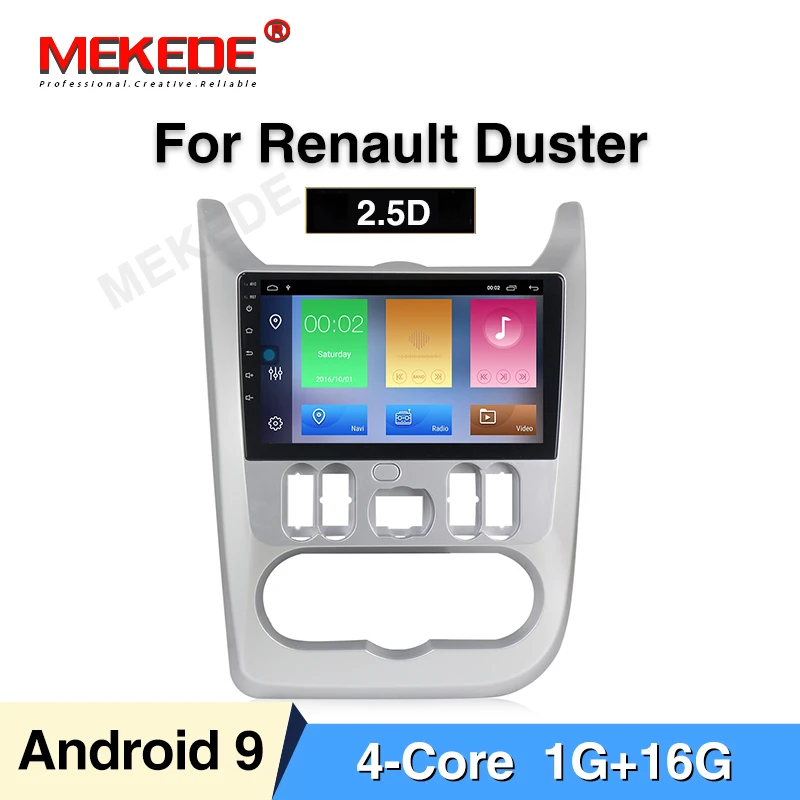 2 ГБ " HD DSP Android 9,0 автомобильный стерео для Renault Duster Dacia Logan Sandero Лада Авто Радио FM gps навигация WiFi резервная камера - Цвет: 16G DVD