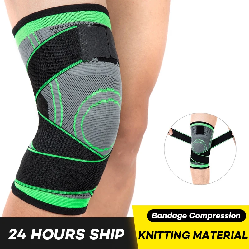 

Summer Knitting Crossfit Kneepads Running Cycling Knee Support Braces Nylon Sports Compression Elastic AB023
