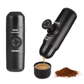 

Coffee Boy Portable Espresso Machine Handheld Mini Italian Press Mini presso Portable Coffee Maker Black