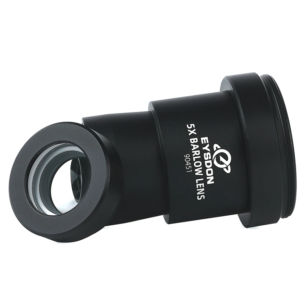 EYSDON 5X 바로우 렌즈 1.25 인치 금속 완전 코팅 초점 거리 익스텐더, M42 카메라 T2 T 링 어댑터, 망원경 사진