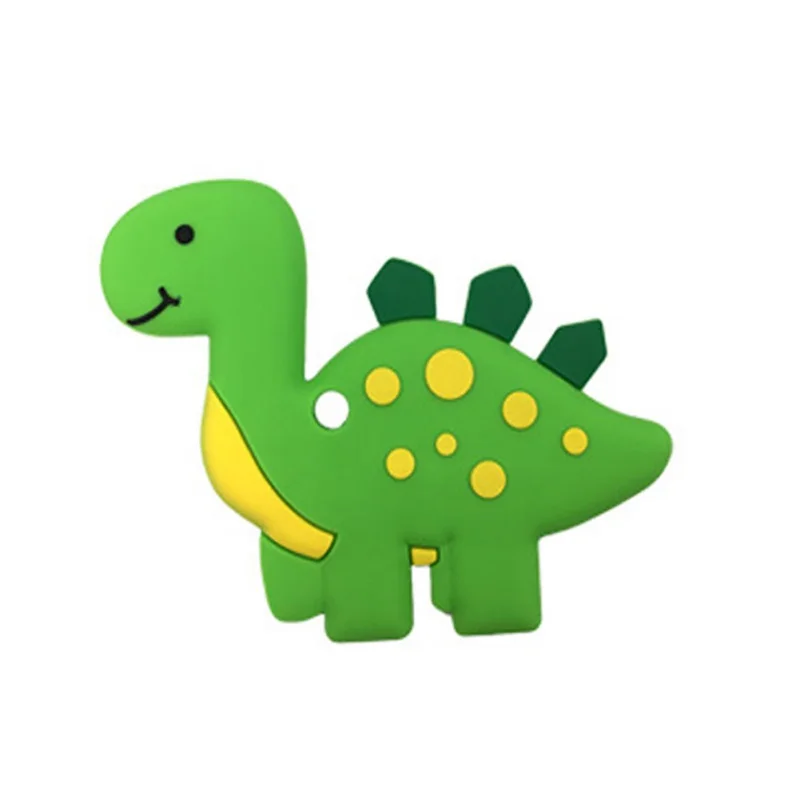 awesome  Newborn Baby Teething Toys BPA Free Soft Silicone Animal Dinosaur Teethers With Pacifier Clip