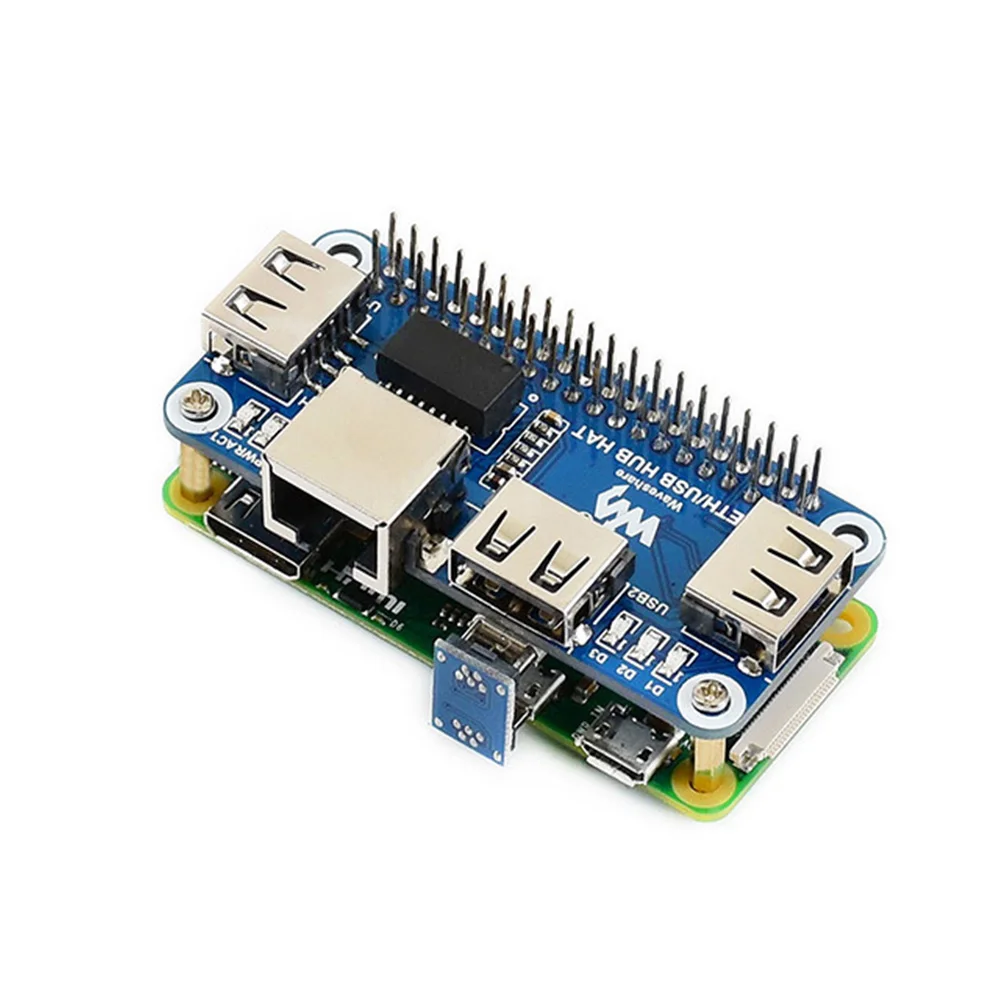 

RJ45 Ethernet Port Durable High Speed Multi Indicators Universal Wired Easy Apply Stable USB Hub For Raspberry Pi Zero