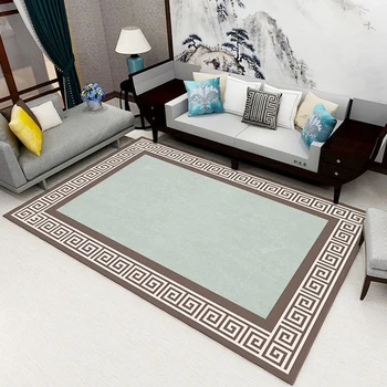 

Chinese Style Classical Carpet Non-slip Gel Backed Velvet Rug Home Hallway Tea Table Mat Carpet Mat For Bedroom Kitchen