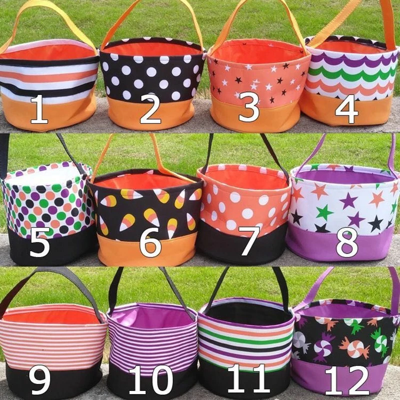 10 шт./лот Monogrammed ведерко для Хэллоуина 12 видов стилей персонализированный мешок в