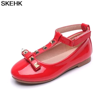 

SKHEK Brand New Fashion Children Princess Dance Shoes Kids Girl Dress Party Shoes Flats Casual Single First Walkers Soft Slip-on
