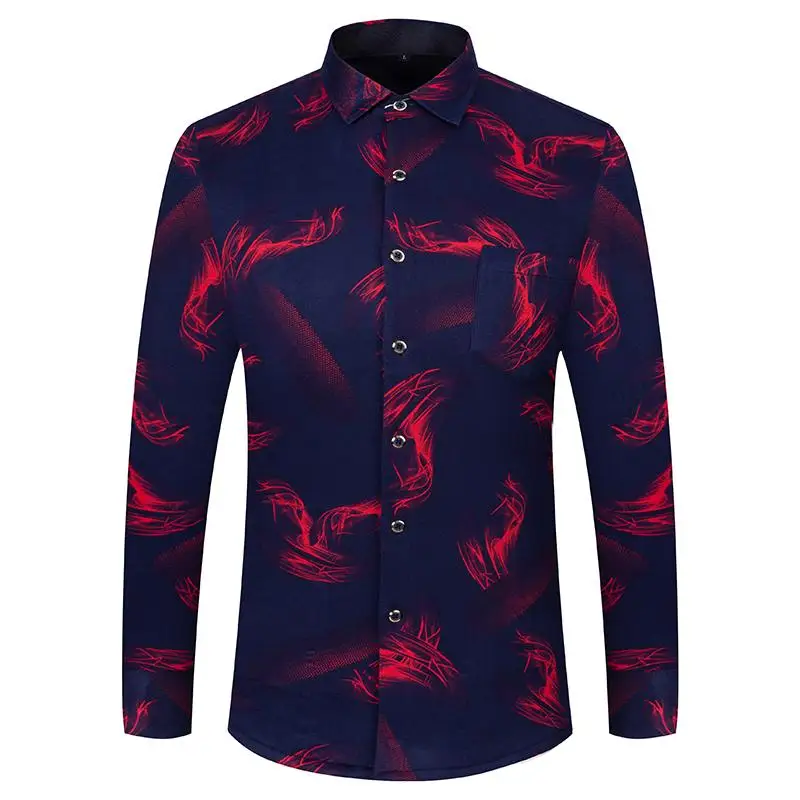 Beste Mannen Shirt Lange Mouw Regelmatige Mannen Plaid warm en fluwelen Shirt Gestreepte Shirts Mannen Jurk Camisa Sociale grote maten streetwear