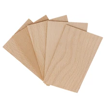 Pièces découpées rectangulaires en bois massif, 2 mm d'épaisseur, non finies pour la fabrication de modèles de Table de sable, décoration de jardin, projets artisanaux de bricolage