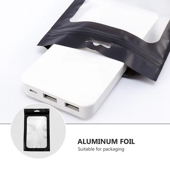 

50pcs Aluminum Foil Window-closing Bag Self Packing Bag Flat Pouch for Kitchen Food Hardware Snack Packing and Storage