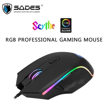 

SADES Scythe S17 Gaming Mouse Wired USB 3000DPI 7 programmable buttons 11 RGB lighting Opto-electronic