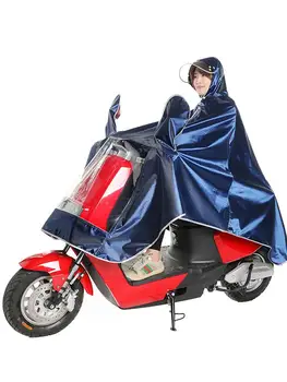 

High quality Mens Womens Cycling Bicycle Bike Raincoat Rain Cape Poncho Hooded Windproof Rain Coat Mobility Scooter Cover