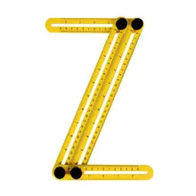 Multifunctional Abs Live Four-Square Ruled Plastic Activity Four-Fold Ruler Measuring Tool Folding Ruler Multi-Angle Ruler multifunction folding ruler plastic activities four folding ruler multi angle ruler aluminum measuring tools